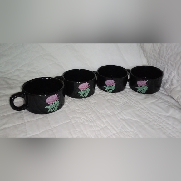 Tequila Rose Soup Mugs Coffee Cups Set Of 4 - Picture 10 of 10